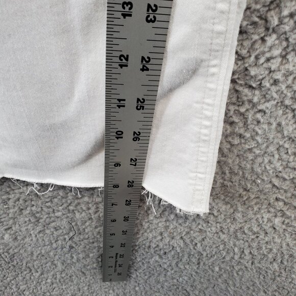 J Crew 9" Demi-Boot Crop Jean in white wash Womens Size 25T Raw Hem - Picture 5 of 12